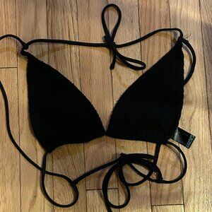 Asos black triangle string bikini top one size‎ fits most